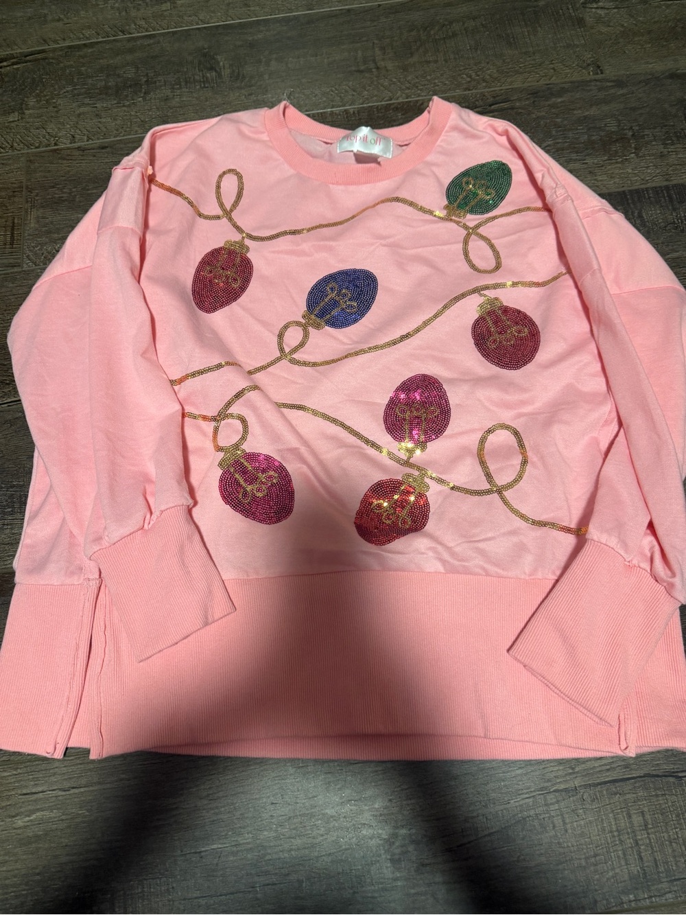GPink Sequin Light Bulb Sweatshirt